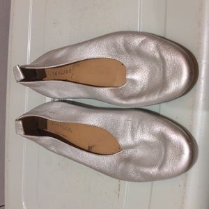 Everlane silver flats